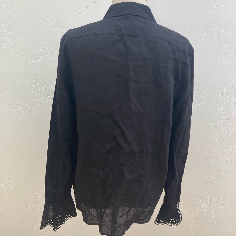 Ralph Lauren new linen embroidery lace blouse 16 XL - Picture 3 of 6